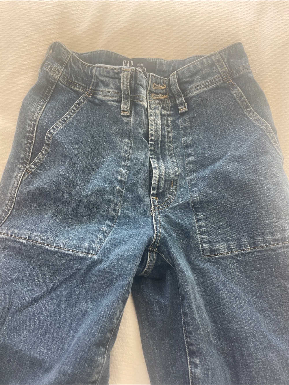 Gap high rise wide leg crop jeans size 26 or 2 - Picture 3 of 5